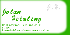 jolan helmling business card